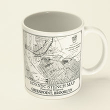 1870 NYC STENCH MAP CERAMIC CUP